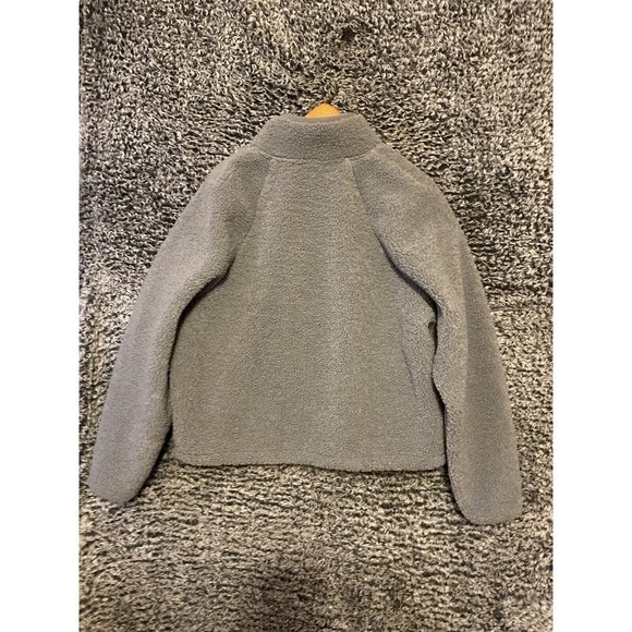 Joylab Women’s SZ Large Grey Sherpa 1/2 Zip Pullover Athletic Sweatshirt Jacket - Picture 8 of 11